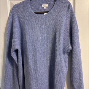 NWT J.Crew Blue Ribbed Sweater